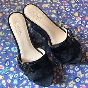 Coach Black Wedges